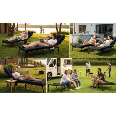 Łóżko turystyczne składane leżak ogrodowy ChillWell Dream Sofotel