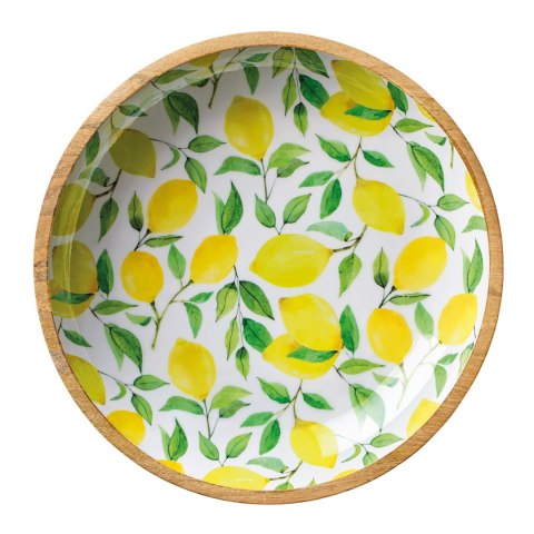 Półmisek z drewna mango, śred. 35 x 6 cm, cytryny