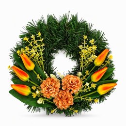 Wianek okrągły stroik wiązanka na cmentarz dekoracja pod znicz