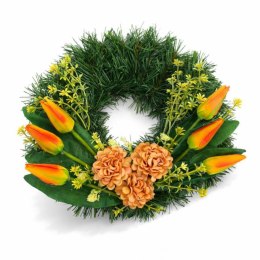 Wianek okrągły stroik wiązanka na cmentarz dekoracja pod znicz