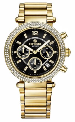 Zegarek Damski Giewont Sapphire Złoto Czarny GW3380-B3