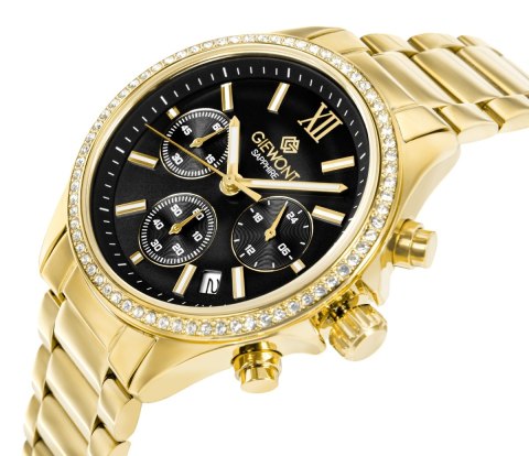Zegarek Damski Giewont Sapphire Złoto Czarny GW3670-B3
