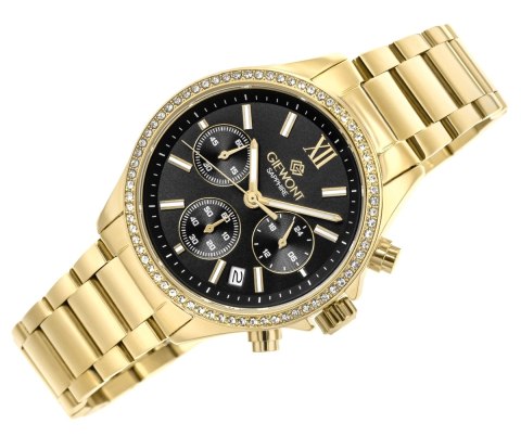 Zegarek Damski Giewont Sapphire Złoto Czarny GW3670-B3