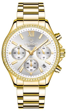 Zegarek Damski Giewont Sapphire Złoto Srebrny GW3670-B2