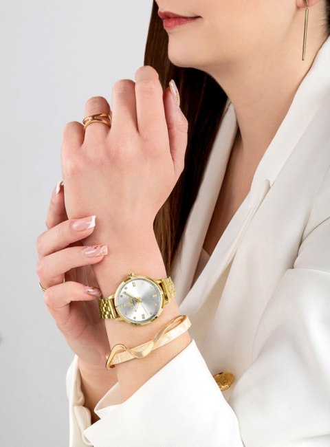 Zegarek Damski Giewont Sapphire Złoto Srebrny GW7370-B2