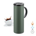Dzbanek termiczny, 1,0 l, śred. 11 x 30 cm, stal nierdzewna/szklany wkład, oliwkowy