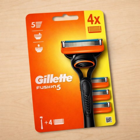 Gillette Fusion5 Maszynka Do Golenia Dla Mężczyzn Plus 4 Ostrza Wymienne Gillette