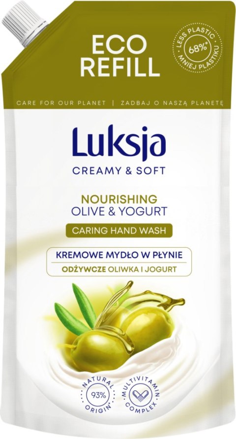LUKSJA Kremowe Mydło W Płynie Oliwka i Jogurt 900 ml LUKSJA