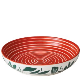 Płytka miska, porcelana, śred. 21 cm, 0,75 l, liście