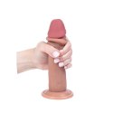 Silicone dildo with movable foreskin 18 cm