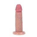 Silicone dildo with movable foreskin 18 cm