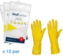 RĘKAWICE GOSPODARCZE LATEKSOWE / ŻÓŁTE / IDEALL YELLOW - 12 PAR (M 7-8)