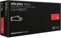 RĘKAWICE NITRYLOWE 100 SZTUK / CZARNE / NITRYLEx BLACK (L 8-9)
