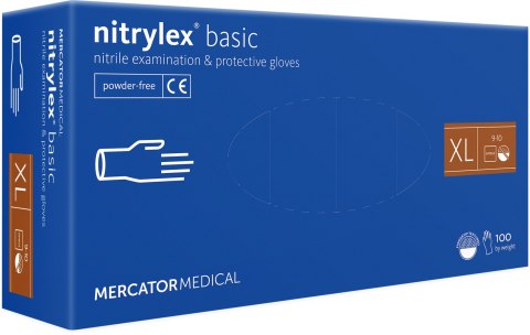 RĘKAWICE NITRYLOWE 100 SZTUK / NIEBIESKIE / NITRYLEx BASIC DARK BLUE (L 8-9) RĘKAWICE NITRYLOWE 100 SZTUK / NIEBIESKIE / NITRYLEx BASIC DARK BLUE (L 8-9)