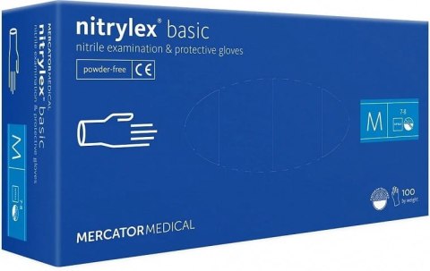 RĘKAWICE NITRYLOWE 100 SZTUK / NIEBIESKIE / NITRYLEx BASIC DARK BLUE (M 7-8) RĘKAWICE NITRYLOWE 100 SZTUK / NIEBIESKIE / NITRYLEx BASIC DARK BLUE (M 7-8)