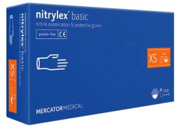 RĘKAWICE NITRYLOWE 100 SZTUK / NIEBIESKIE / NITRYLEx BASIC DARK BLUE (XS 5-6)