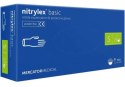 RĘKAWICE NITRYLOWE 100 SZTUK / NIEBIESKIE / NITRYLEx BASIC DARK BLUE (XS 5-6)