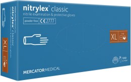 RĘKAWICE NITRYLOWE 100 SZTUK / NIEBIESKIE / NITRYLEx CLASSIC BLUE (XL 9-10)