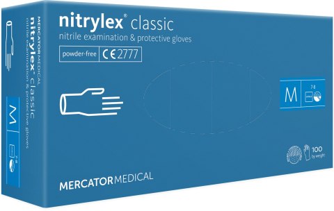 RĘKAWICE NITRYLOWE 100 SZTUK / NIEBIESKIE / NITRYLEx CLASSIC BLUE (M 7-8) RĘKAWICE NITRYLOWE 100 SZTUK / NIEBIESKIE / NITRYLEx CLASSIC BLUE (M 7-8)