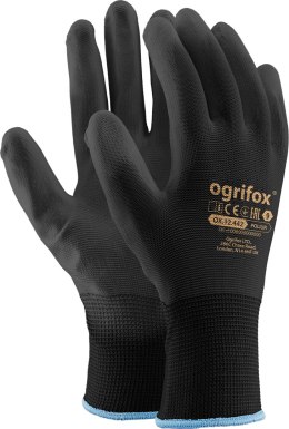 RĘKAWICE ROBOCZE / CZARNE / OX-POLIUR_BB - 10 PAR (9 - L)