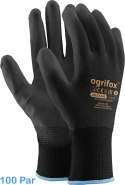 RĘKAWICE ROBOCZE / CZARNE / OX-POLIUR_BB - 100 PAR (10 - XL)