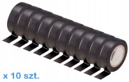 TAŚMA IZOLACYJNA PVC 10x10M CZARNA - 10 SZTUK
