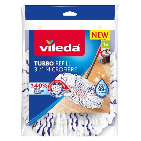 WKŁAD DO MOPA OBROTOWEGO VILEDA TURBO 3W1 MICROFIBRE WKŁAD DO MOPA OBROTOWEGO VILEDA TURBO 3W1 MICROFIBRE